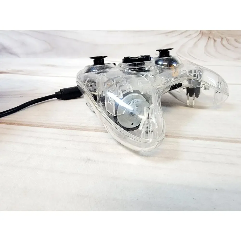 Xbox 360 Clear PDP Afterglow Wired Controller Model PL-3702 Breakaway